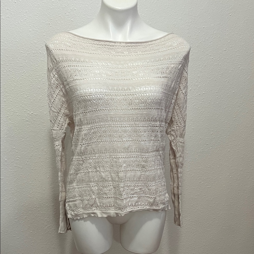 Lucky Brand Lace Long Sleeved Top Sz S